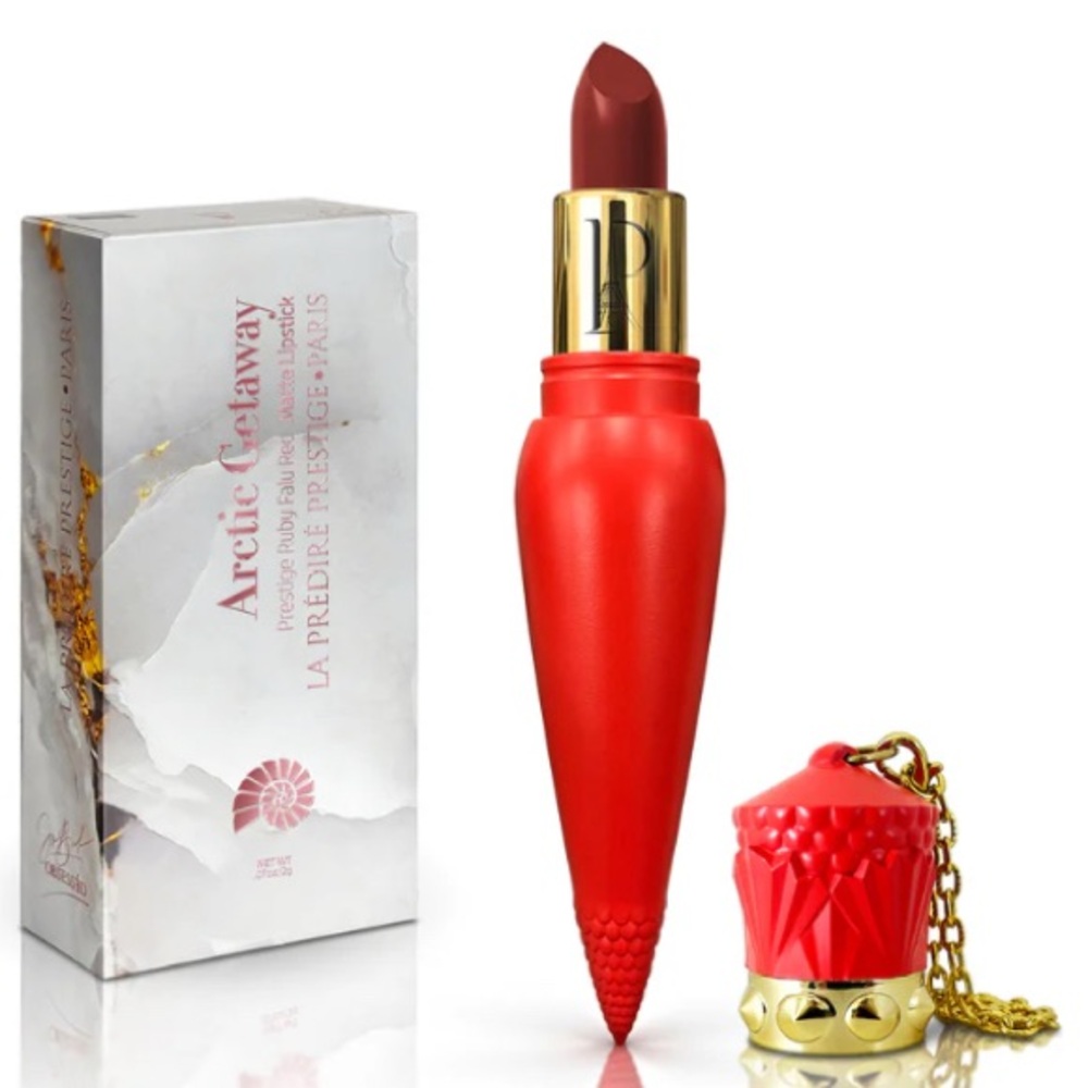 La Prestige Paris Arctic Getaway Ruby Falu Red Matte Lipstick NIB